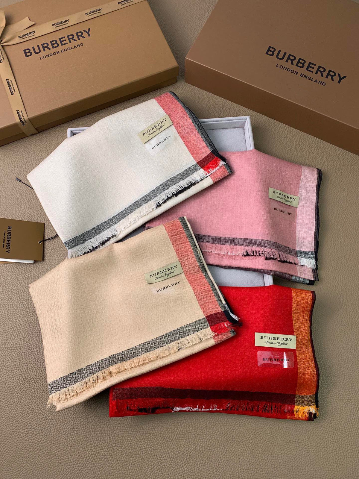 BURBERRY SCARF 200 CM IN ORANGE RED CASHMERE 394730