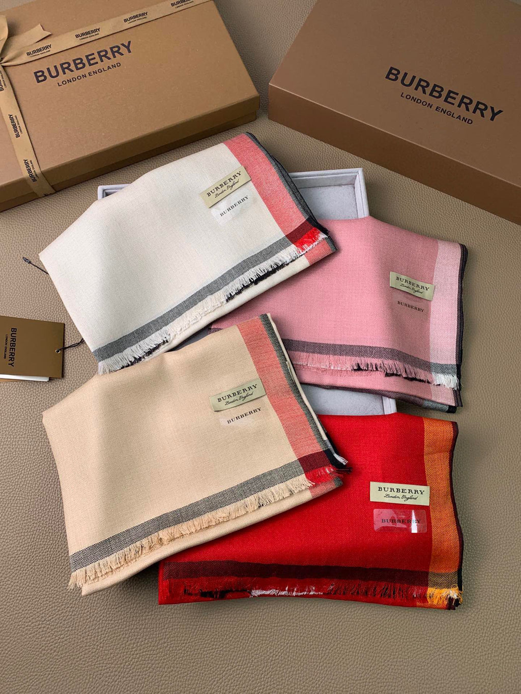 BURBERRY SCARF 200 CM IN ROSE PINK CASHMERE 394727
