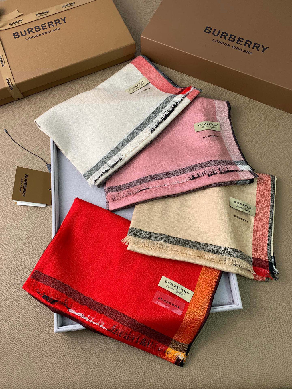 BURBERRY SCARF 200 CM IN ROSE PINK CASHMERE 394727