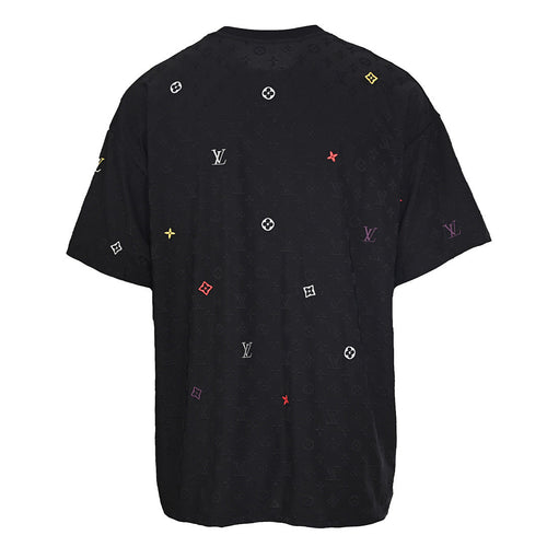 Louis Vuitton All-Over Monogram Short-Sleeve T-Shirt with Embroidered Clover Accents