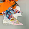 HERMES HERMES 25S SILK NECKERCHIEF 86 IN SILK 714346