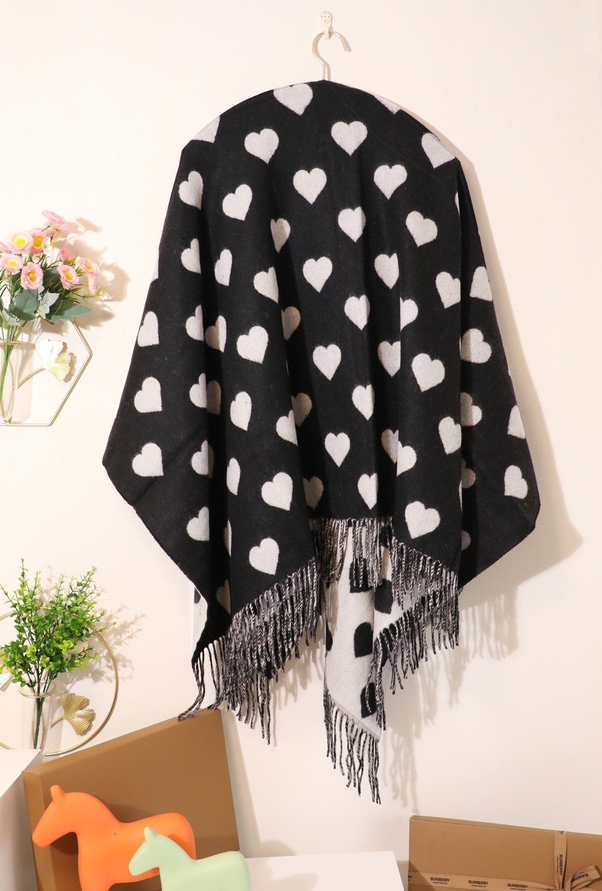 BURBERRY BBR SCARF 140 CM IN CASHMERE 479054