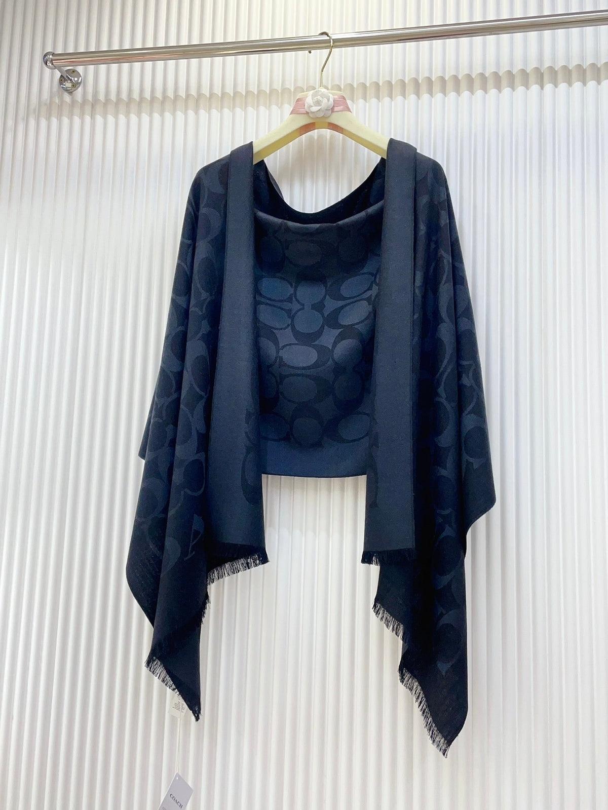 COACH SCARF 180 CM IN BLACK CASHMERE 332873