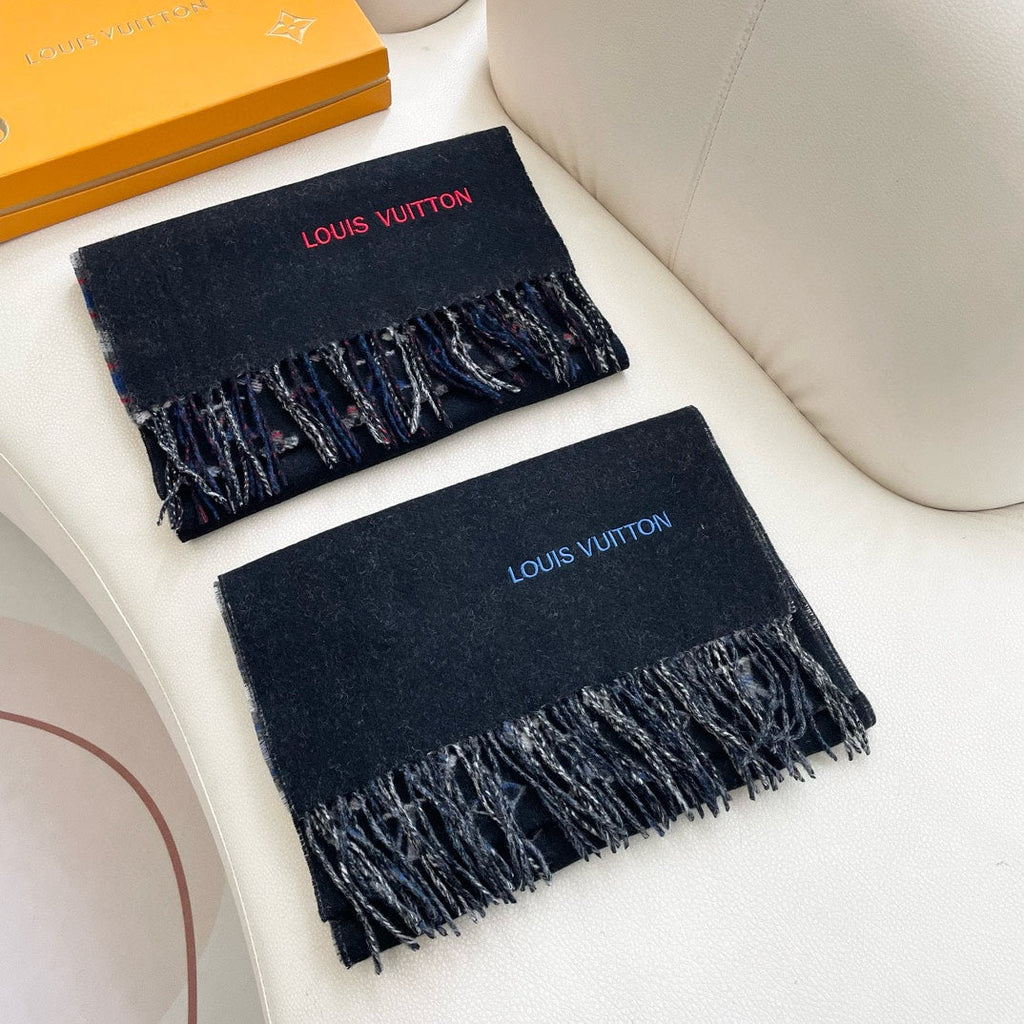 LOUIS VUITTON MONOGRAM GRADIENT TARTAN CITY SCARF 180 CM IN COLORFUL CASHMERE 391001