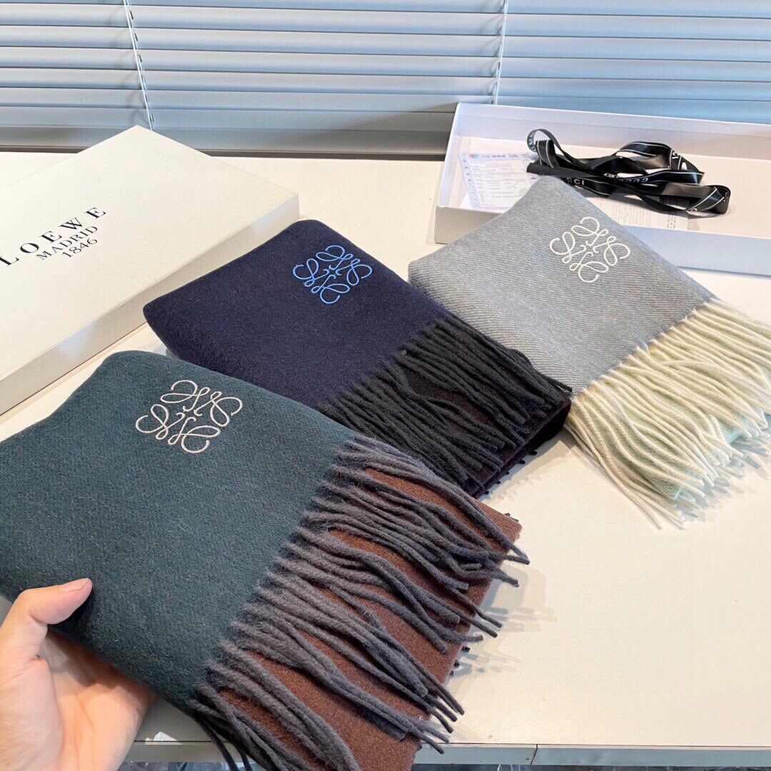LOEWE SCARF 190 CM IN COLORFUL CASHMERE 413850