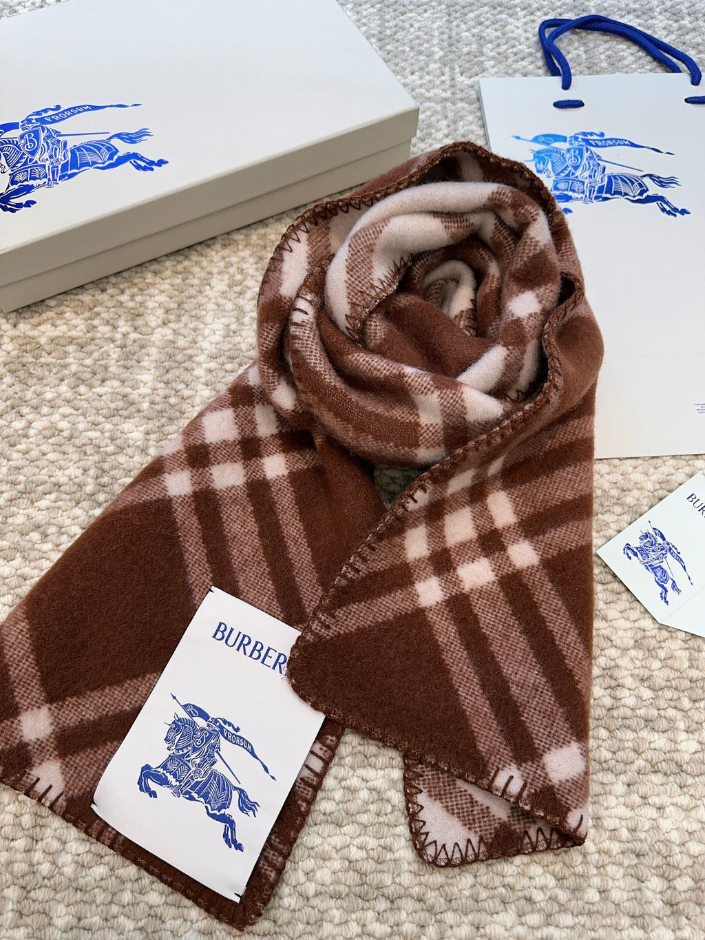 BURBERRY BBR SCARF 182 CM IN CASHMERE 489864