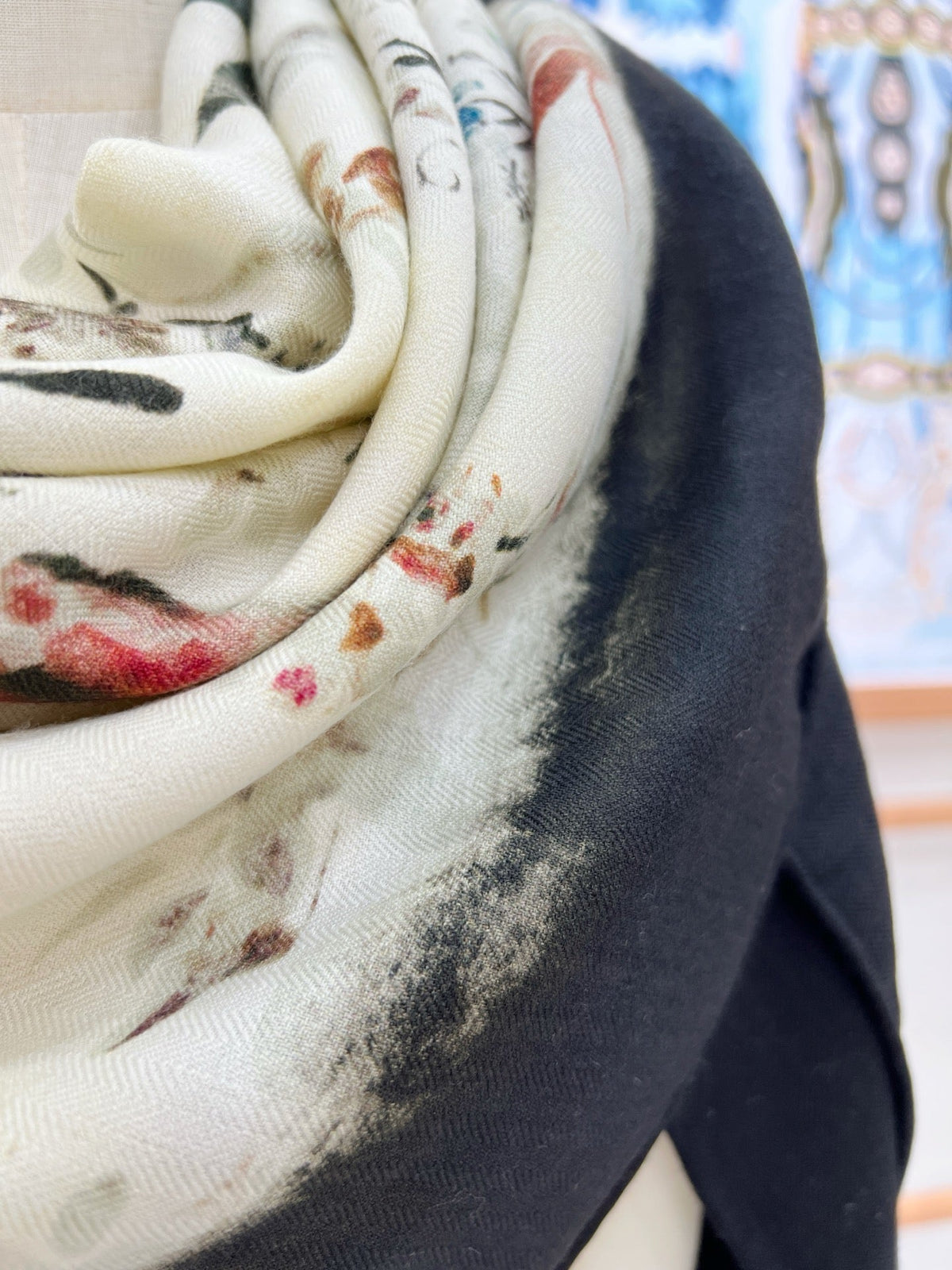 DIOR SCARF 140 CM IN WOOL MIX SILK FABRIC 708384