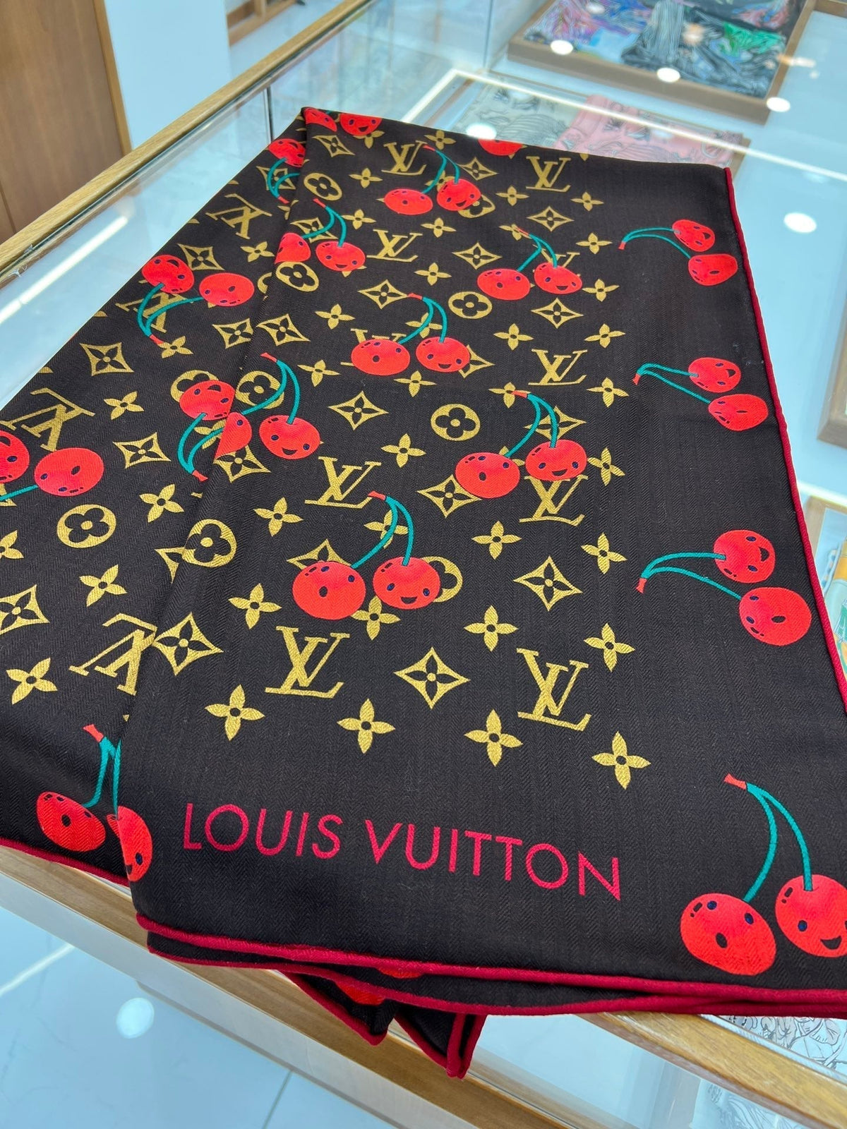 LOUIS VUITTON LV SCARF 135 CM IN WOOL MIX SILK 735873