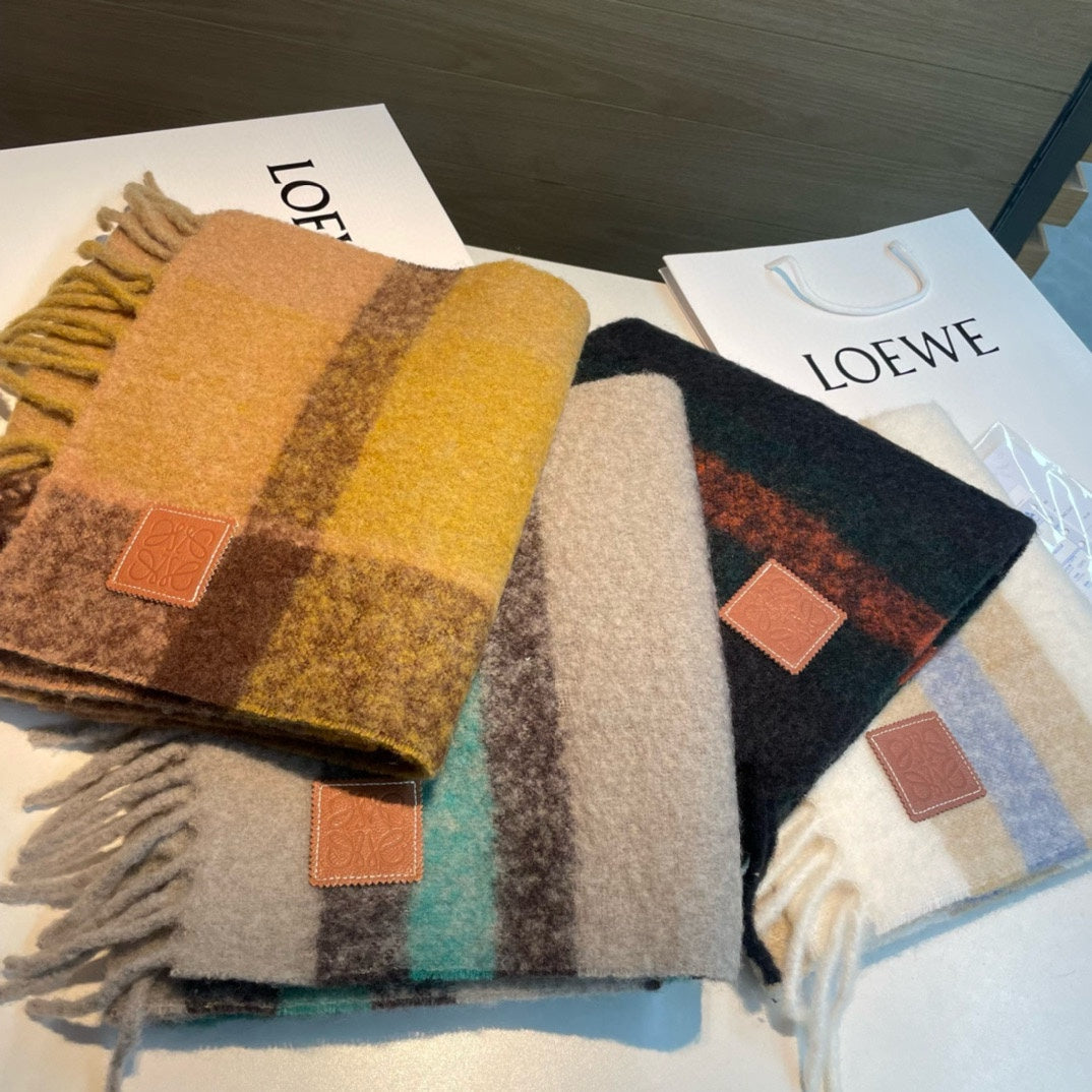 LOEWE SCARF IN COLORFUL WOOL AND MOHAIR 415218