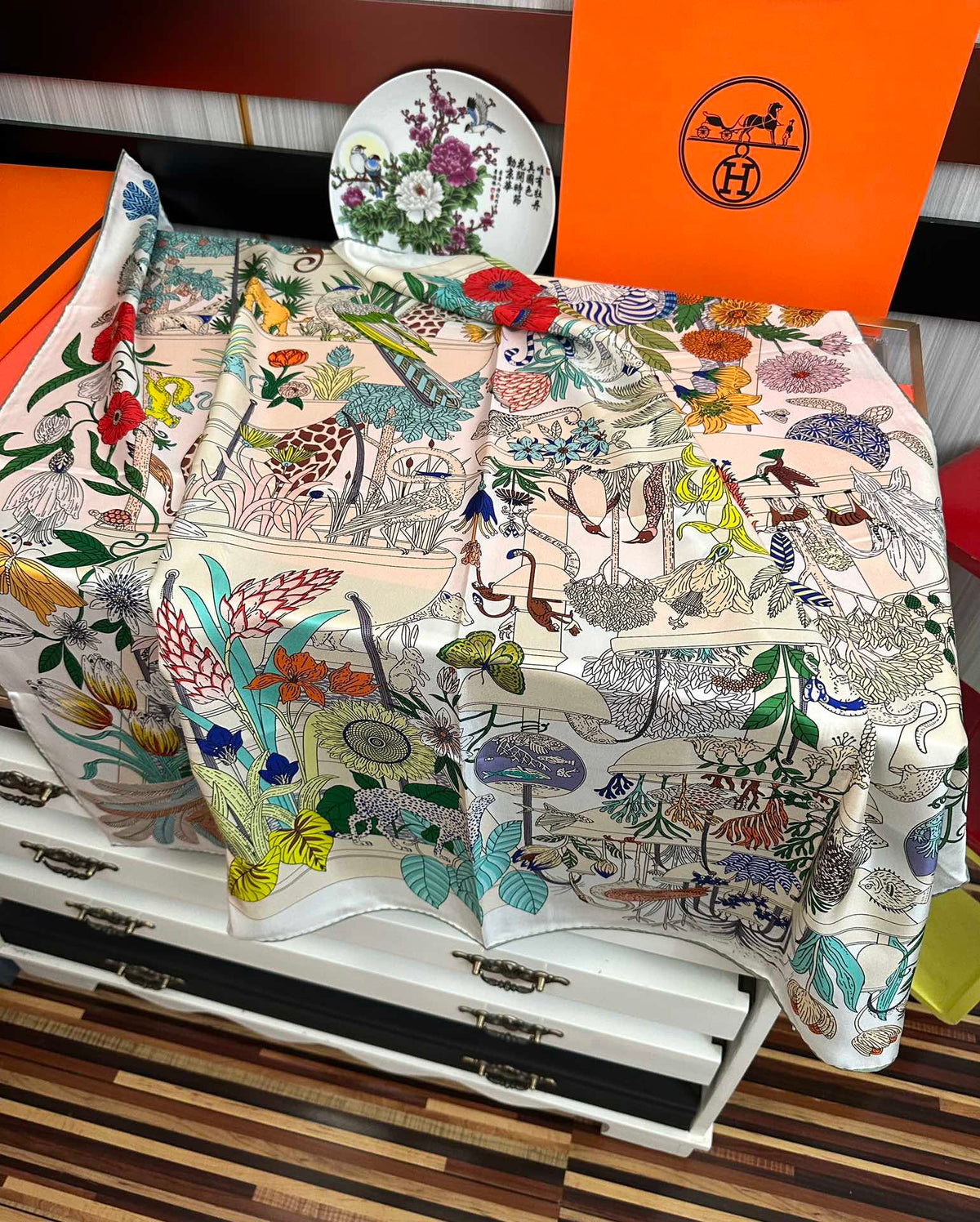 HERMES HERMES 25S SCARF 90 IN SILK 735741