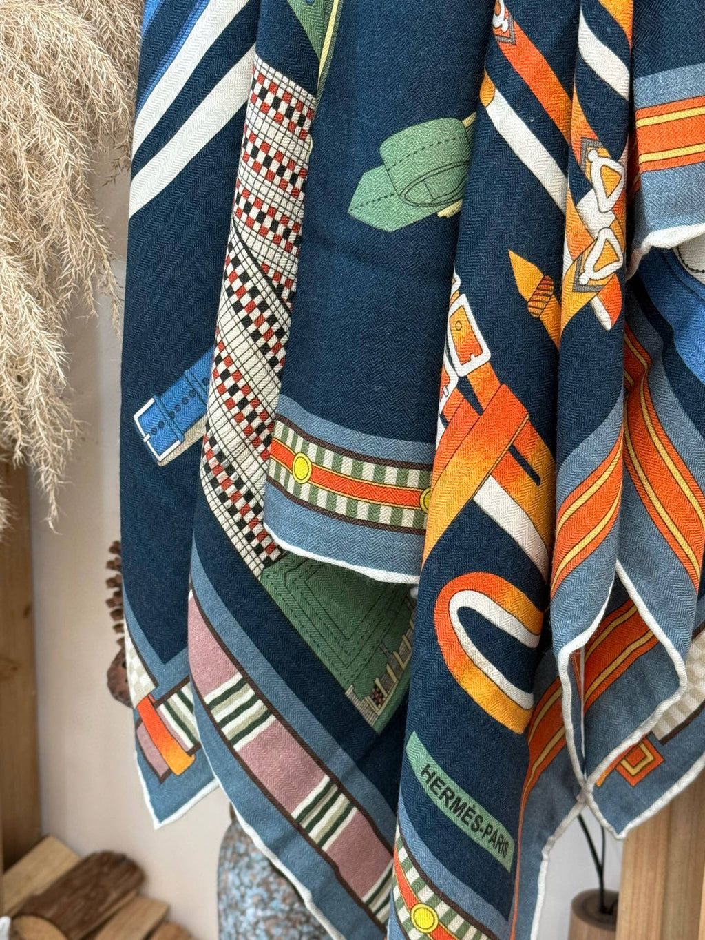 HERMES HERMES 25S SCARF 140 IN CASERE SILK 727300