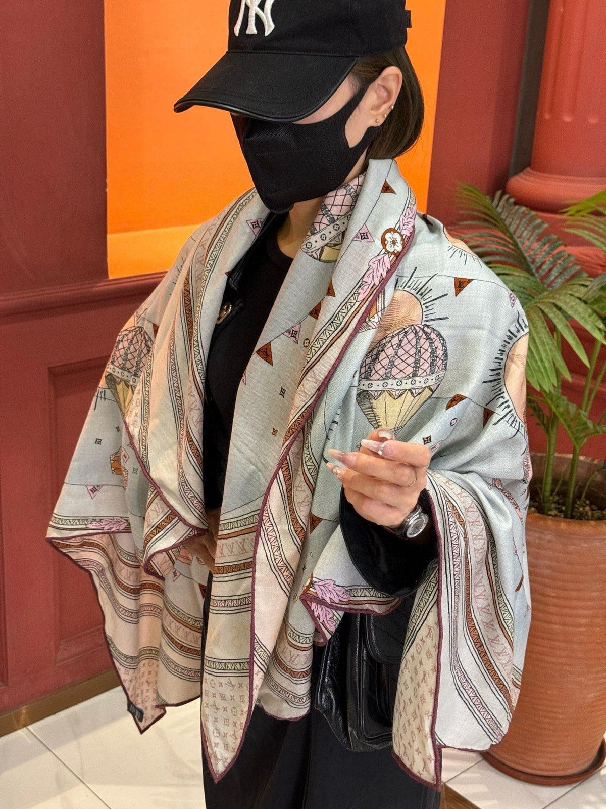 LOUIS VUITTON LV SCARF 140 CM IN SILK 730622