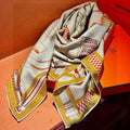 HERMES HERMES 25S SCARF 140 IN SILK AND CASERE 735808