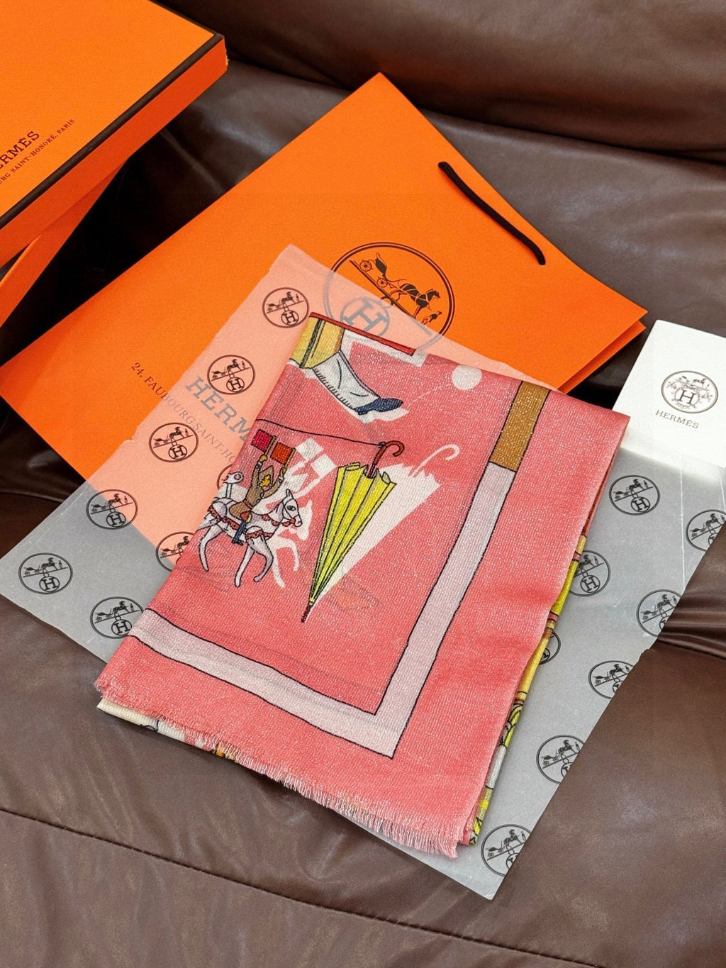 HERMES HERMES 25S SCARF 200 IN SILK 856442