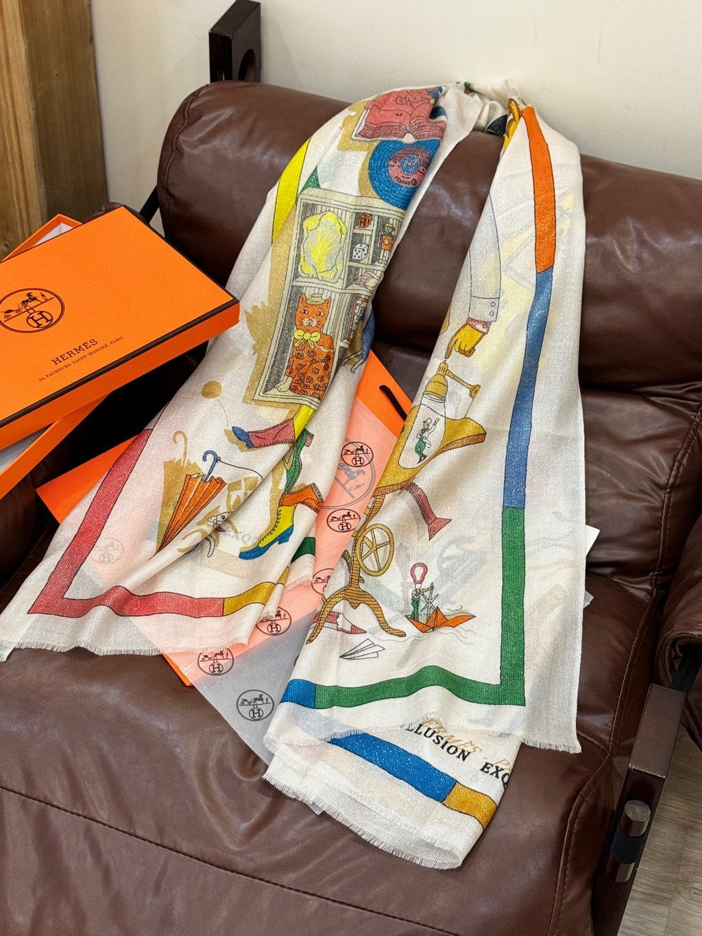 HERMES HERMES 25S SCARF 200 IN SILK 856443