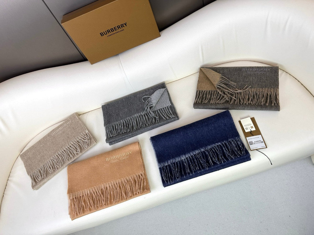 BURBERRY SCARF 180 CM IN NAVY BLUE CASHMERE 398419