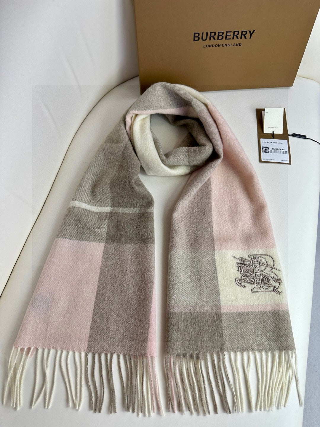 BURBERRY BBR SCARF 180 CM IN CASHMERE 724817