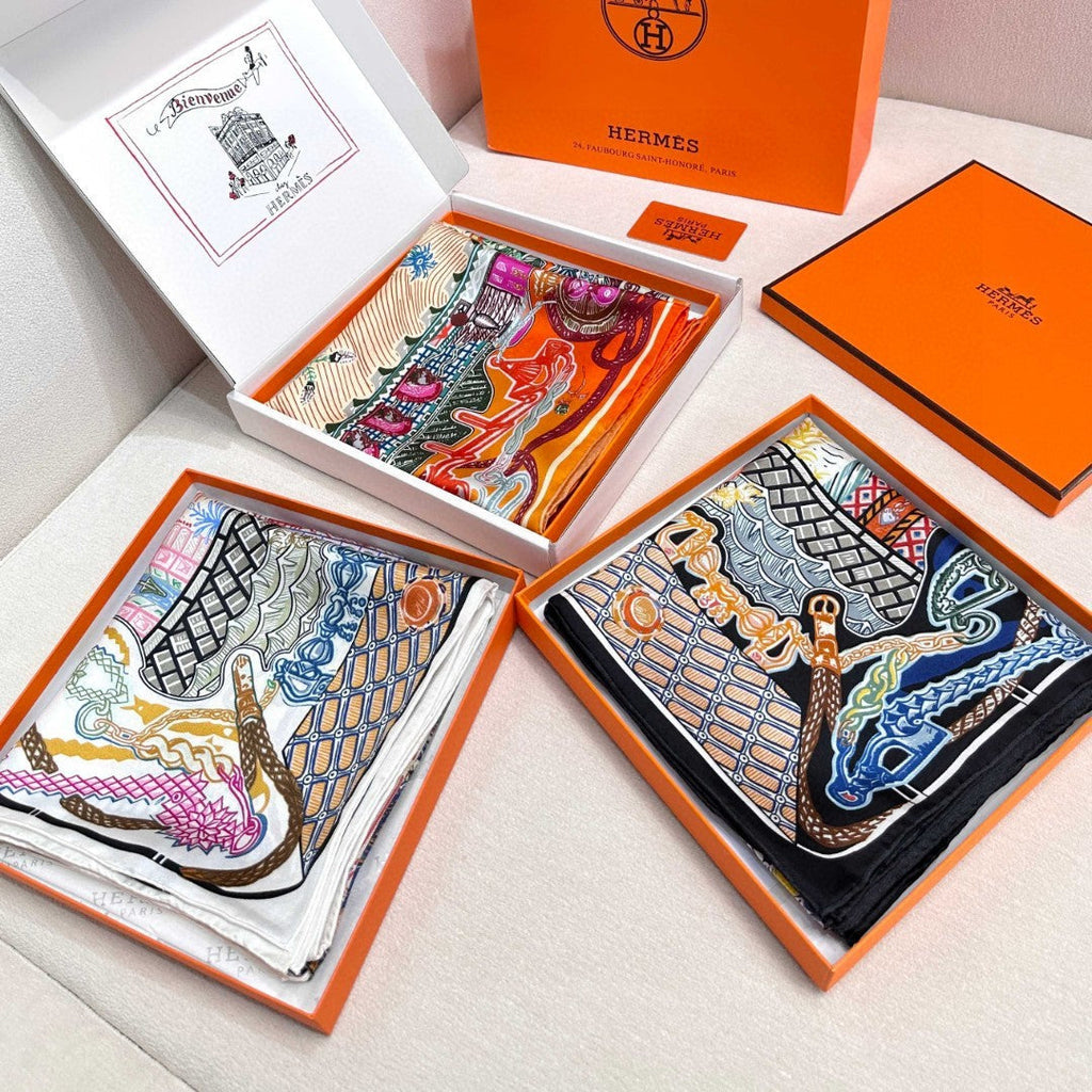 HERMES HERMES 25S SCARF 90 IN SILK 726443