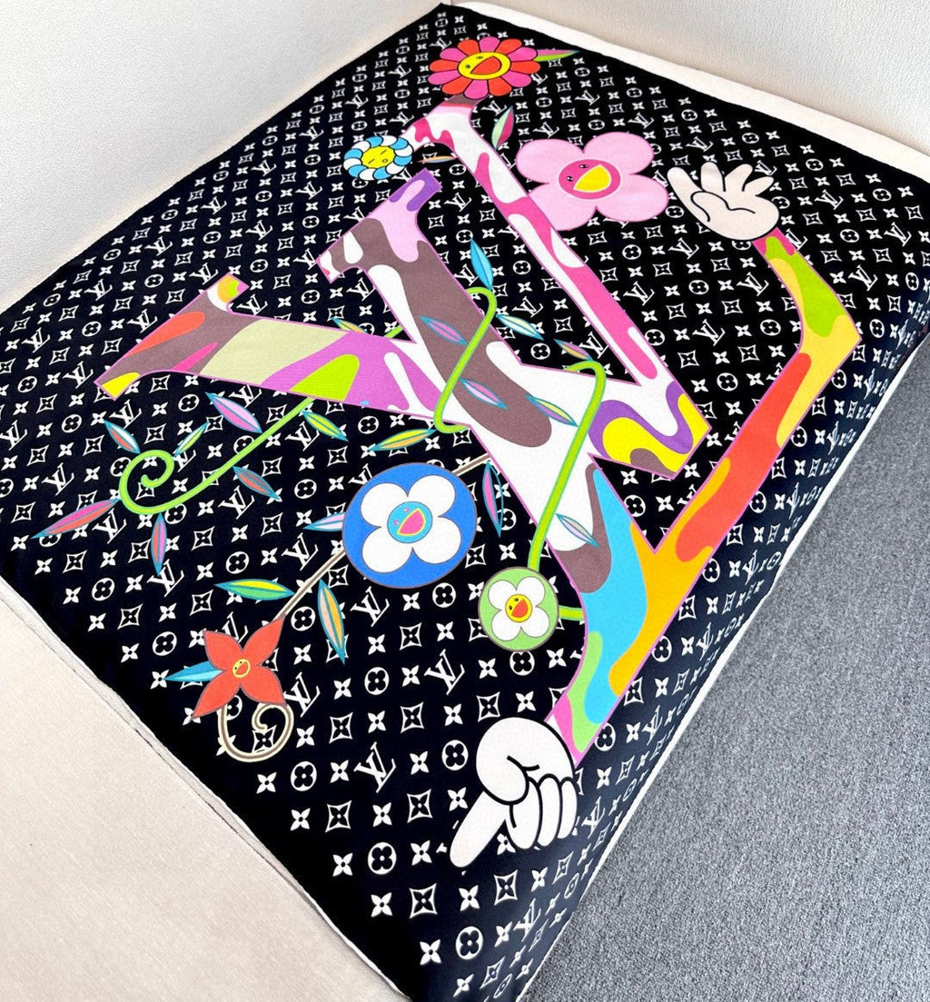 LOUIS VUITTON LV SCARF 90 CM IN SILK 721521