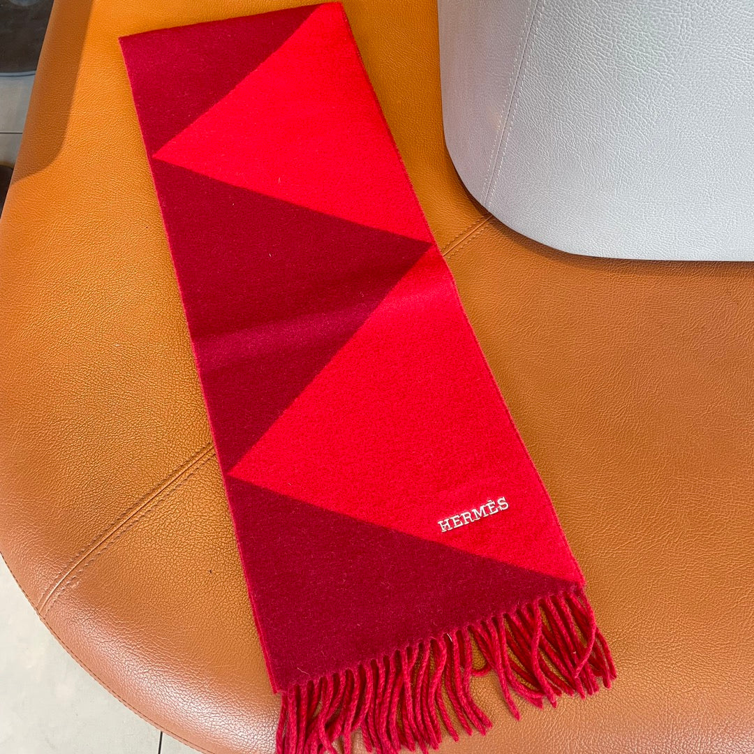 HERMES SCARF 150 CM IN CRIMSON RED CASERE