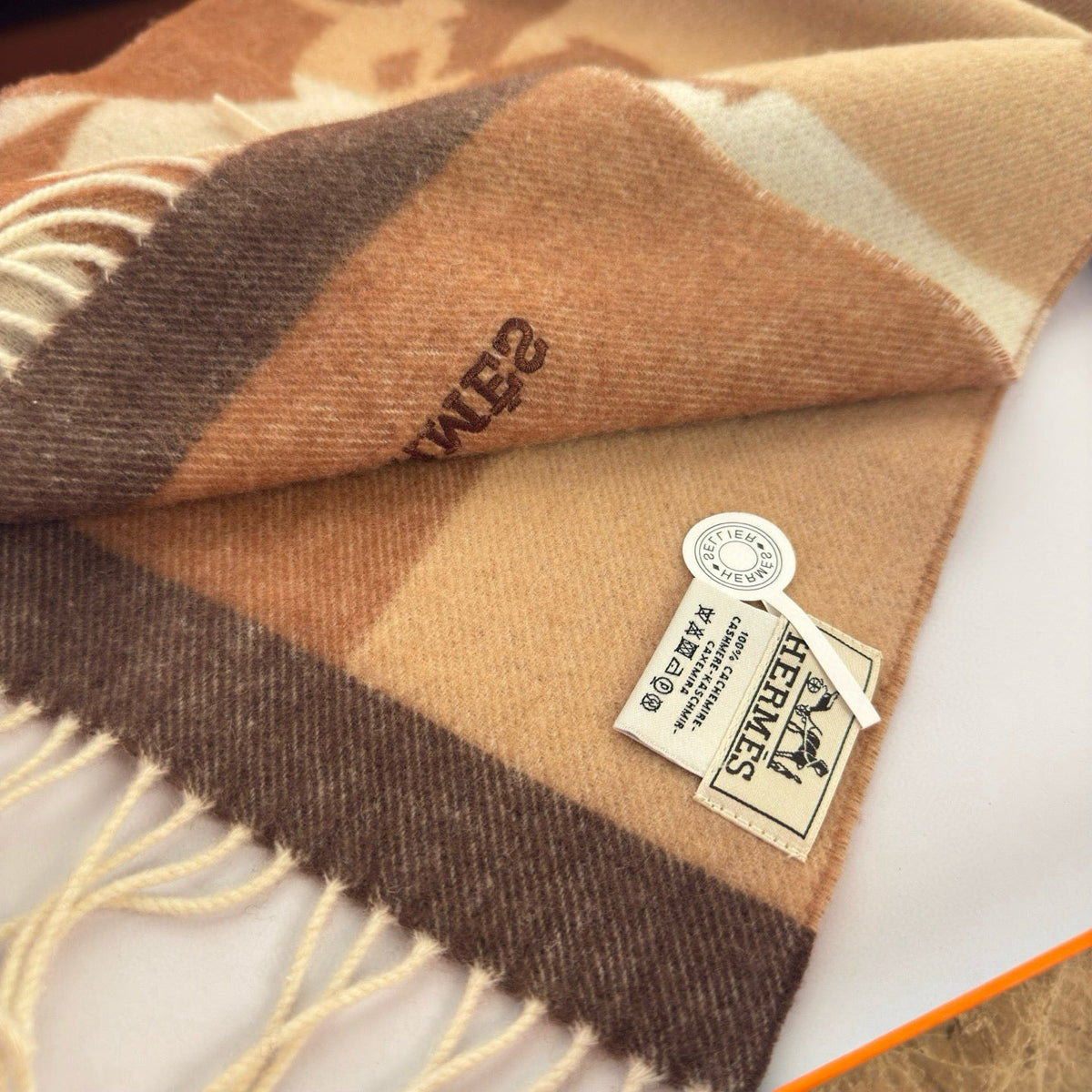 HERMES HERMES 25S SCARF 170 IN CASERE 854667