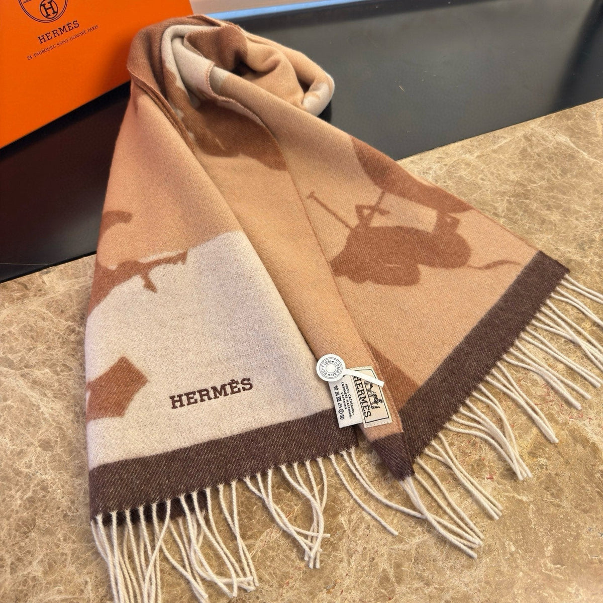 HERMES HERMES 25S SCARF 170 IN CASERE 854667