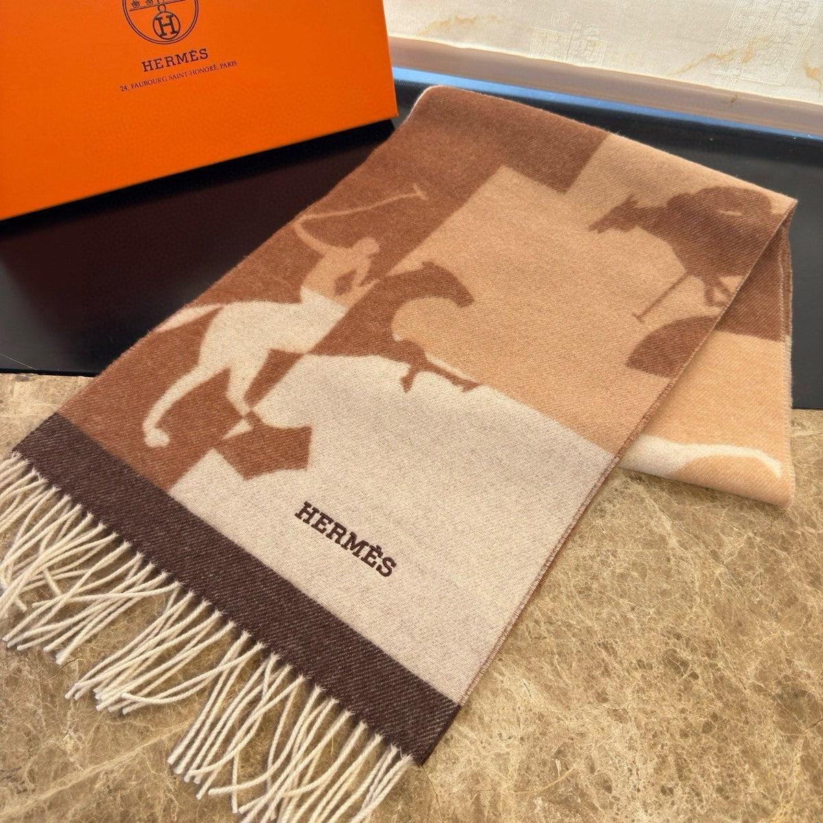 HERMES HERMES 25S SCARF 170 IN CASERE 854667