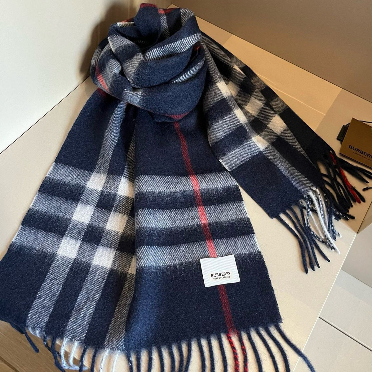 BURBERRY BBR SCARF 180 CM IN CASHMERE 481410
