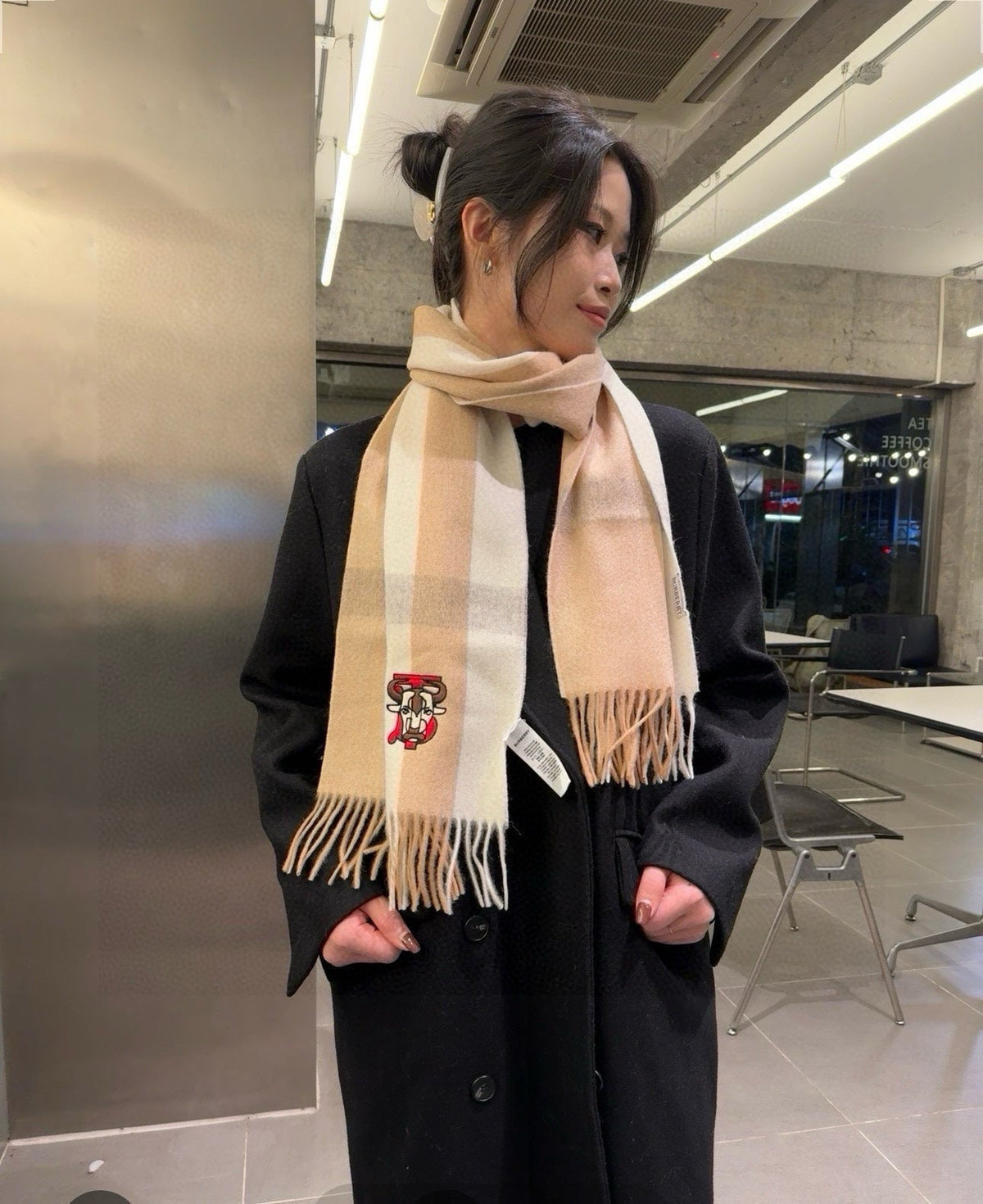 BURBERRY BBR SCARF 180 CM IN CASHMERE 481417