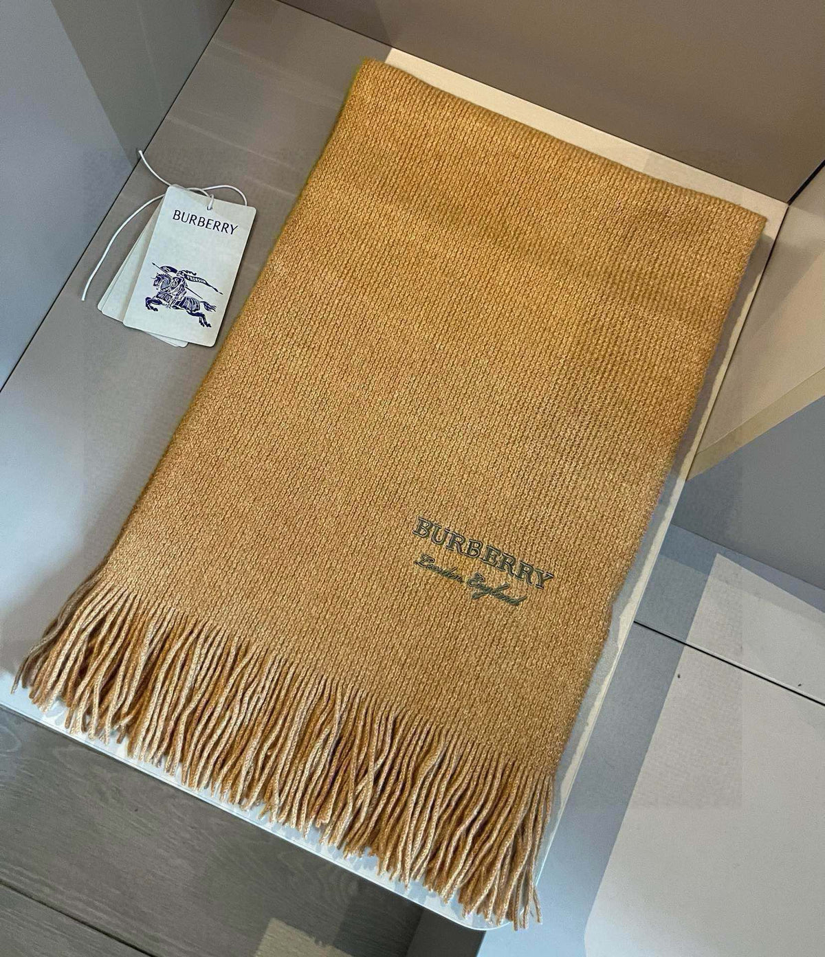 BURBERRY BBR SCARF 180 CM IN CASHMERE 489737