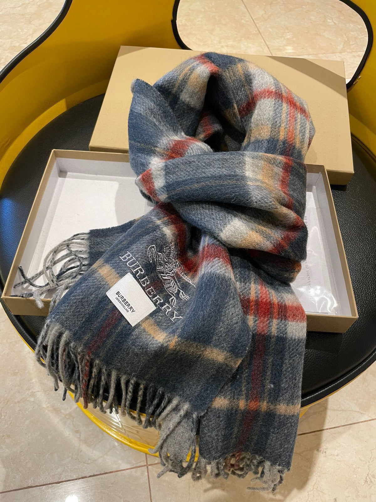 BURBERRY SCARF 200 CM IN COLORFUL CASHMERE 402194