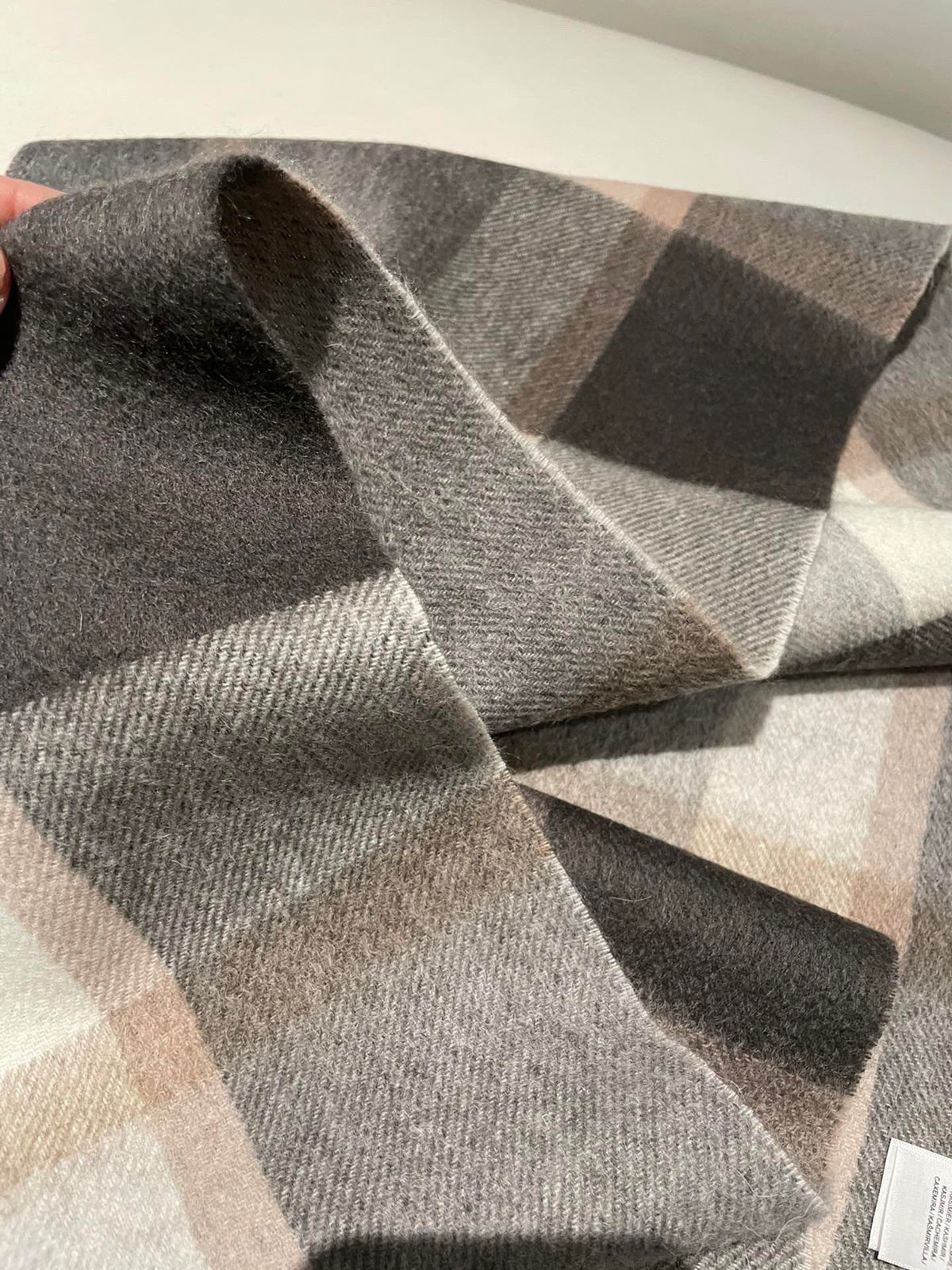 BURBERRY SCARF 180 CM IN GRAPHITE GRAY CASHMERE 408783