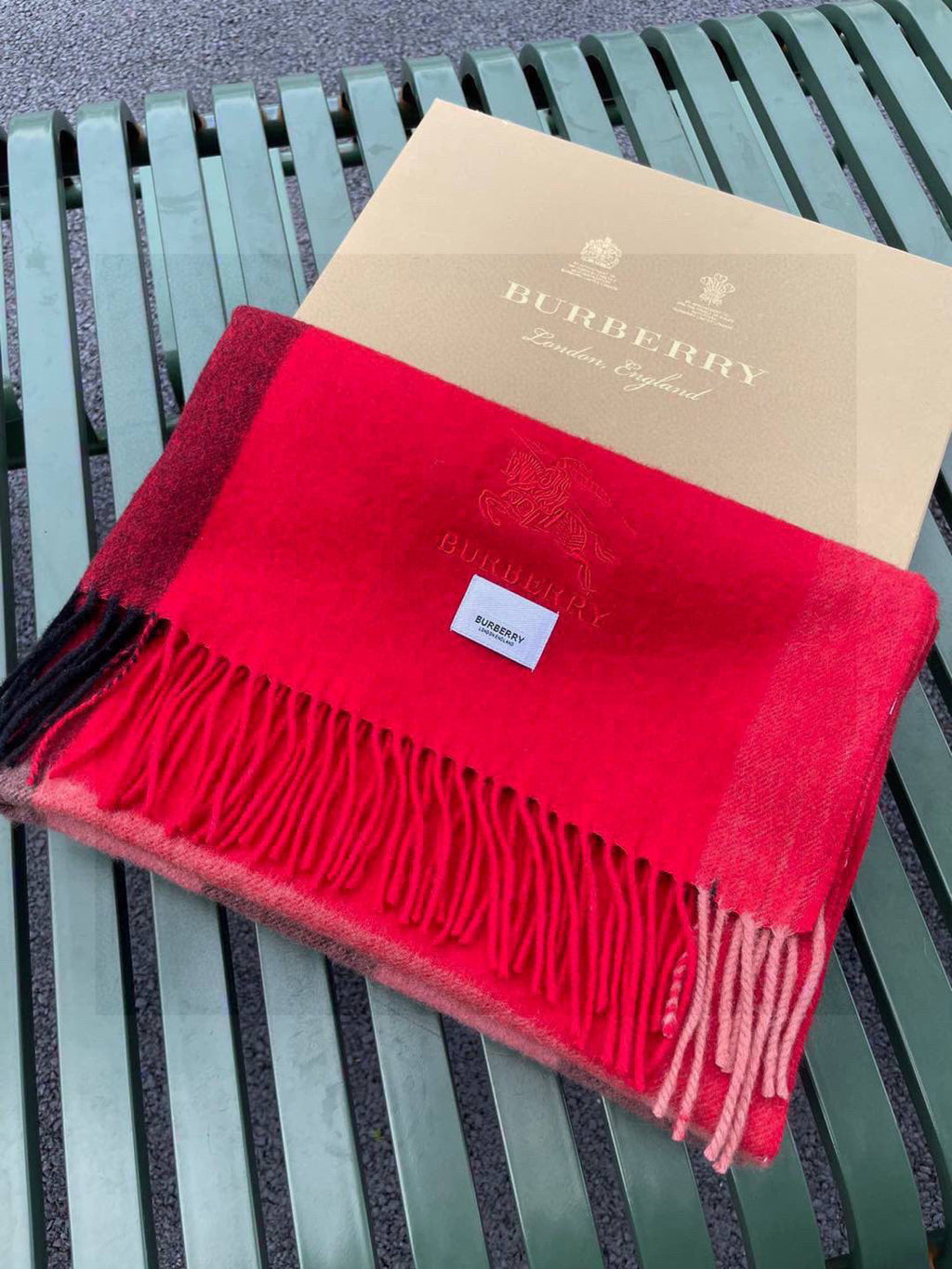 BURBERRY BBR SCARF 200 CM IN CASHMERE 538289