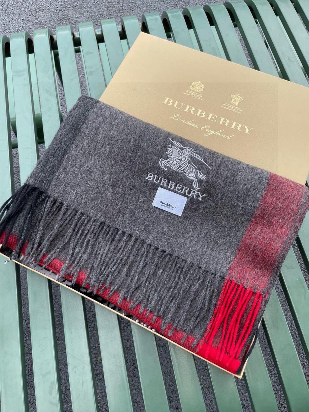 BURBERRY BBR SCARF 200 CM IN CASHMERE 538292